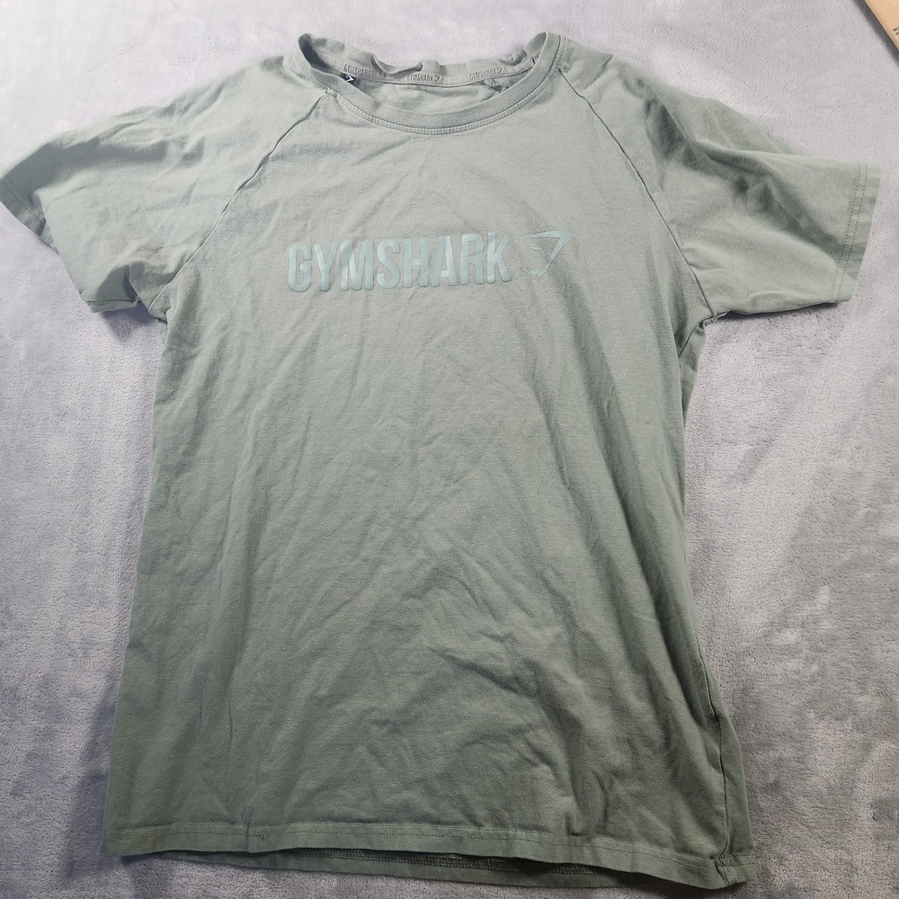 Gymshark Shirt Adult Green Athletic Casual Spell Out Logo Gym Womens‎ Small M